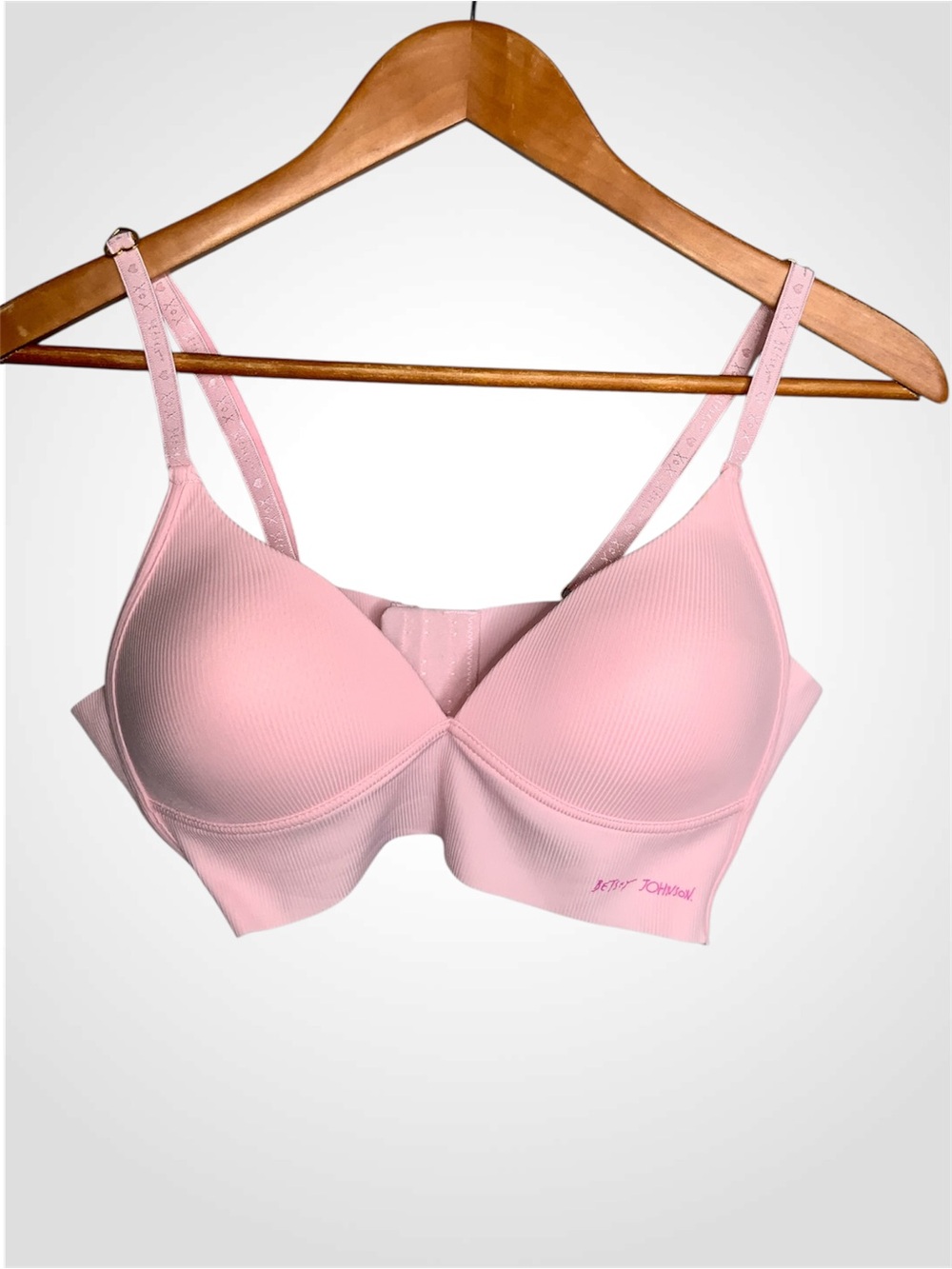 Betsey Johnson Light Pink Seamless T-Shirt Wireless Padded Bra - 34C